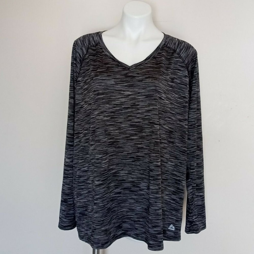 Plus size 3X Reebok Women's Performance Shirt XDri  Grey And Black
